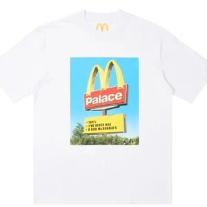 Palace x McDonald's Sign T-Shirt 'White'